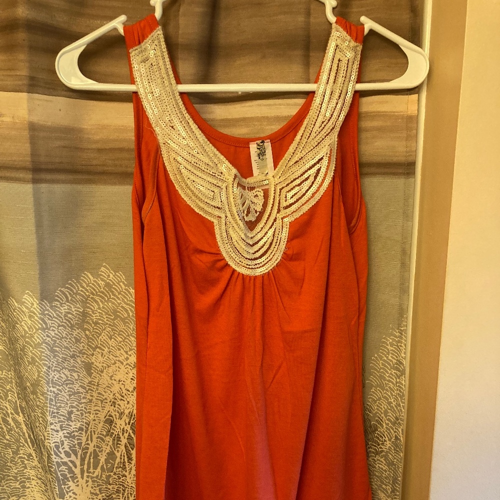 Sequined tank top